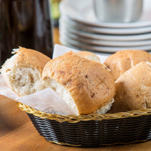 Cargar imagen en el visor de la galería, CANASTA PANERA OVAL 9x7" NEGRO Y ORO