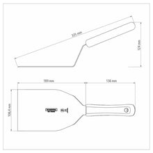 Cargar imagen en el visor de la galería, ESPATULA HAMBURGUESA 7x4 PROFESIONAL