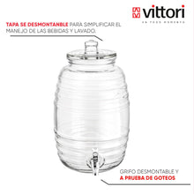 Cargar imagen en el visor de la galería, BARRIL CRISTAL C/LLAVE 10 LT