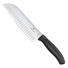Cargar imagen en el visor de la galería, SWISS CUCHILLO SANTOKU 17 CM NEGRO