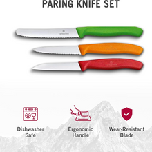 Cargar imagen en el visor de la galería, SET 3 PZ CUCHILLO P/ VERDURAS COLORES