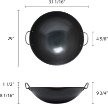 Cargar imagen en el visor de la galería, WOK DE HIERRO CON DOBLE ASA 28 3/4"