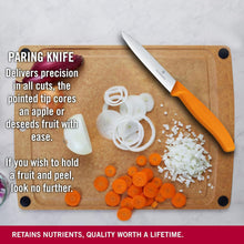Cargar imagen en el visor de la galería, CUCHILLO 08 CM DENTADO NARANJA