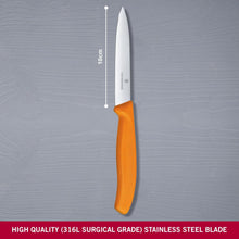 Cargar imagen en el visor de la galería, CUCHILLO 08 CM DENTADO NARANJA