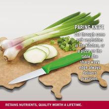 Cargar imagen en el visor de la galería, CUCHILLO 08 CM DENTADO VERDE