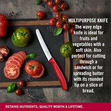 Cargar imagen en el visor de la galería, CUCHILLO 11 CM DENTADO ROJO