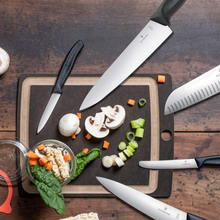 Cargar imagen en el visor de la galería, FIBROX CUCHILLO DE TRINCHAR 19cm NEGRO