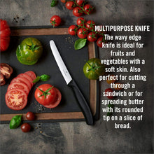 Cargar imagen en el visor de la galería, CUCHILLO 11 CM DENTADO NEGRO