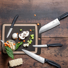 Cargar imagen en el visor de la galería, SWISS CUCHILLO SANTOKU 17 CM NEGRO