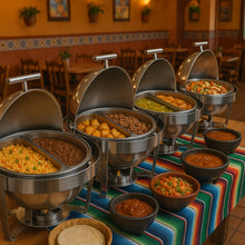 Cargar imagen en el visor de la galería, BANDEJA REDONDA P/CHAFER CON DIVISON