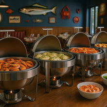 Cargar imagen en el visor de la galería, BANDEJA REDONDA P/CHAFER SIN DIVISON