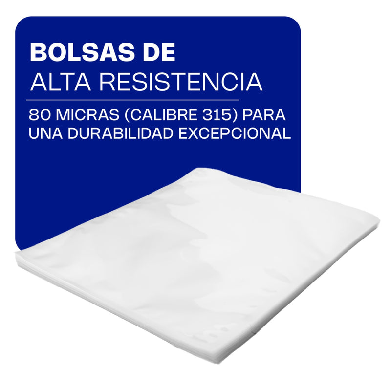 BOLSA 35 x 41 P/EMPAQUE AL VACIO C/100 PZ
