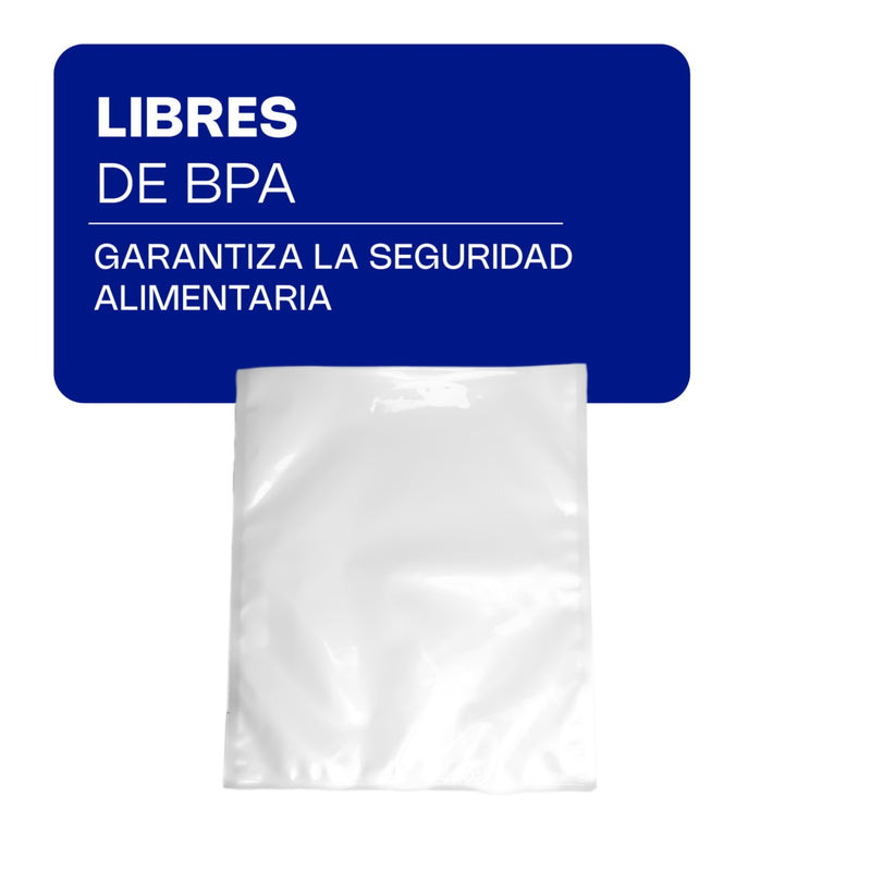 BOLSA 35 x 41 P/EMPAQUE AL VACIO C/100 PZ