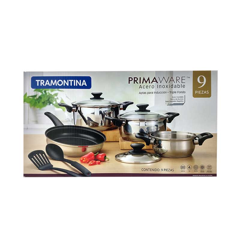 BATERIA COCINA ACERO INOX 9 PZ