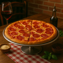 Cargar imagen en el visor de la galería, CHAROLA RED PIZZA BORDE 16" ALUMINIO