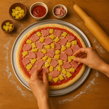 Cargar imagen en el visor de la galería, CHAROLA RED PIZZA BORDE 18" ALUMINIO