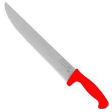 Cargar imagen en el visor de la galería, CUCHILLO BISTECERO 12" RECTO MGO ROJO