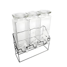 Cargar imagen en el visor de la galería, DISPENSADOR TRIPLE 3 LT C/U C/BASE METAL