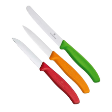 Cargar imagen en el visor de la galería, SET 3 PZ CUCHILLO P/ VERDURAS COLORES