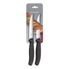 Cargar imagen en el visor de la galería, SET 2 PZ CUCHILLO CARNE 12 CM NEGRO