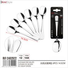 Cargar imagen en el visor de la galería, ELISA CUCHARA DE HELADO C/6 PZ