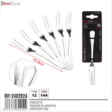 Cargar imagen en el visor de la galería, ELISA TENEDOR APERITIVO C/6 PZ