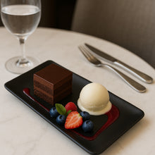 Cargar imagen en el visor de la galería, JET BLACK PLATO RECT 30X14 CM