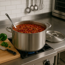 Cargar imagen en el visor de la galería, MEDIA OLLA AC INOX 40 LT C/TAPA