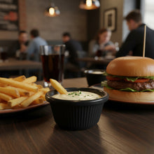 Cargar imagen en el visor de la galería, RAMEQUIN DE 4 OZ RAYADO NEGRO DIAMANTE