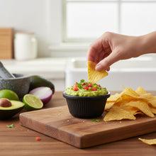 Cargar imagen en el visor de la galería, RAMEQUIN DE 4 OZ RAYADO NEGRO DIAMANTE