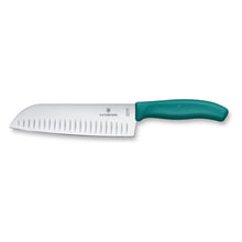 Cargar imagen en el visor de la galería, SWISS CUCHILLO SANTOKU 17 CM VERDE