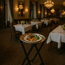 Cargar imagen en el visor de la galería, TIJERA P/CHAROLA DE SERVICIO MADERA