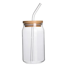 Cargar imagen en el visor de la galería, VASO LATA VIDRIO C/TAPA/POPOTE