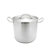 Cargar imagen en el visor de la galería, OLLA FONDO 40 QT C/TAPA AC INOX 18/8