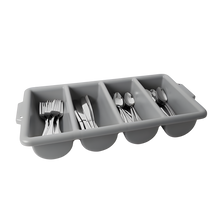 Cargar imagen en el visor de la galería, PORTA CUBIERTOS 4 DIVISIONES GRIS