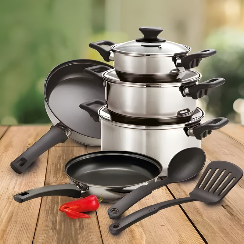 BATERIA COCINA DE ACERO INOX 10 PZ