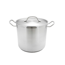 Cargar imagen en el visor de la galería, OLLA FONDO 32 QT C/TAPA AC INOX 18/8