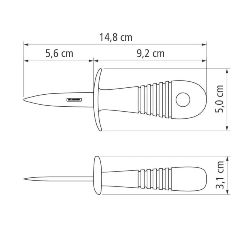 CUCHILLO DE OSTRA UTILITA NEGRO
