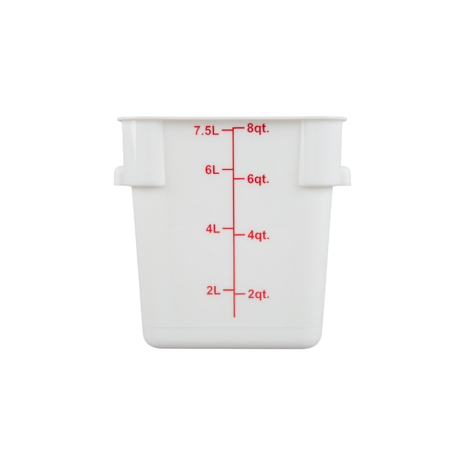 CONTENEDOR PP CUAD 08 QT BLANCO