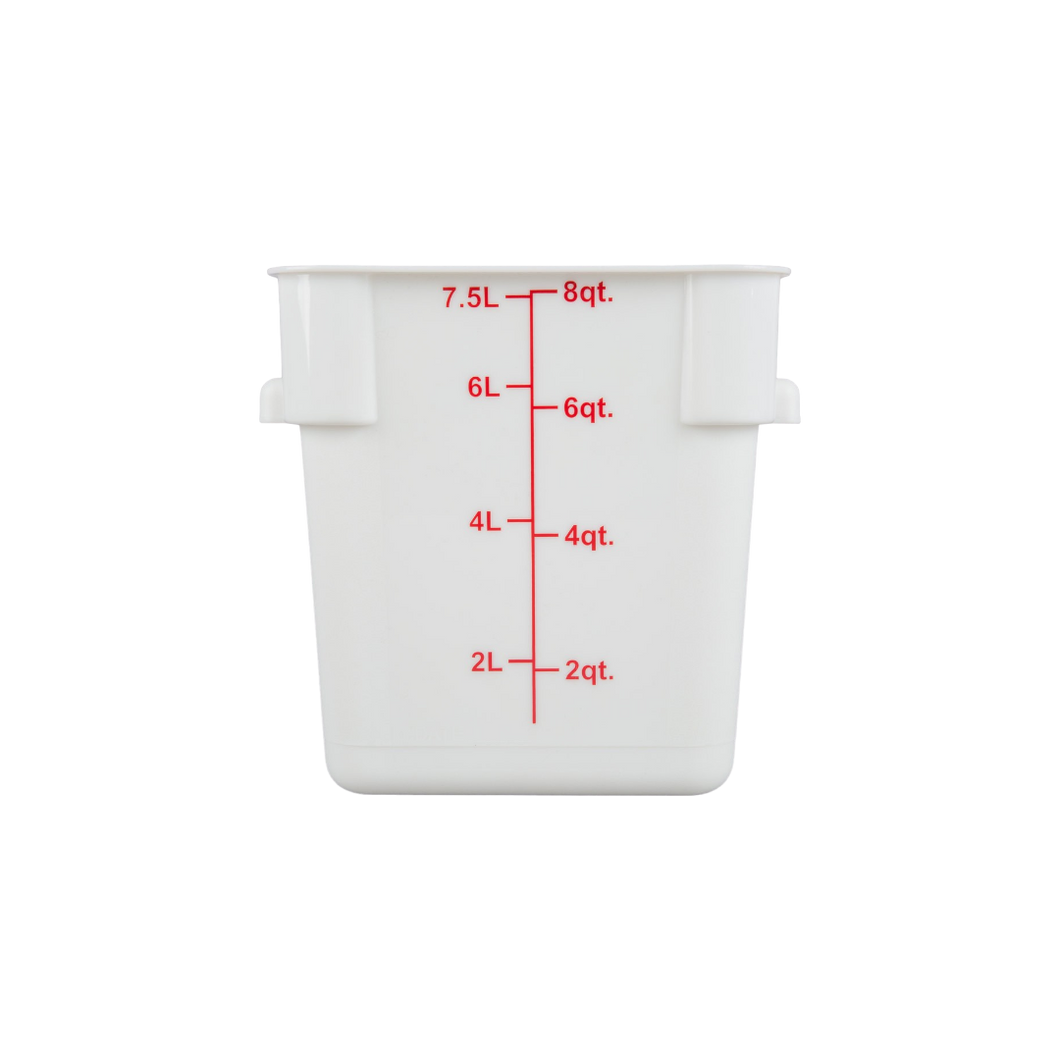 CONTENEDOR PP CUAD 08 QT BLANCO