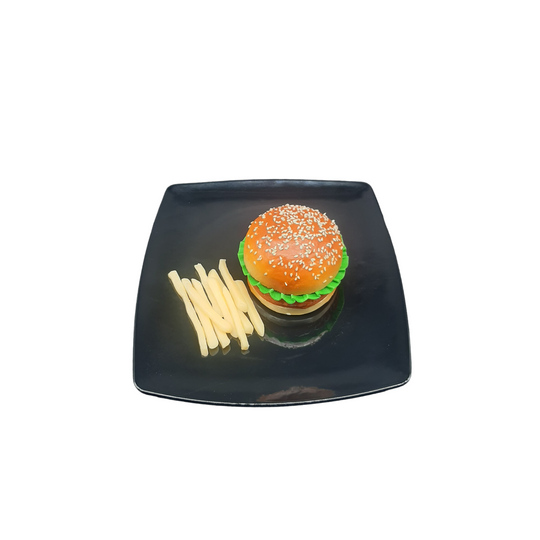 PLATO CUAD COUPE 20 CM NEGRO