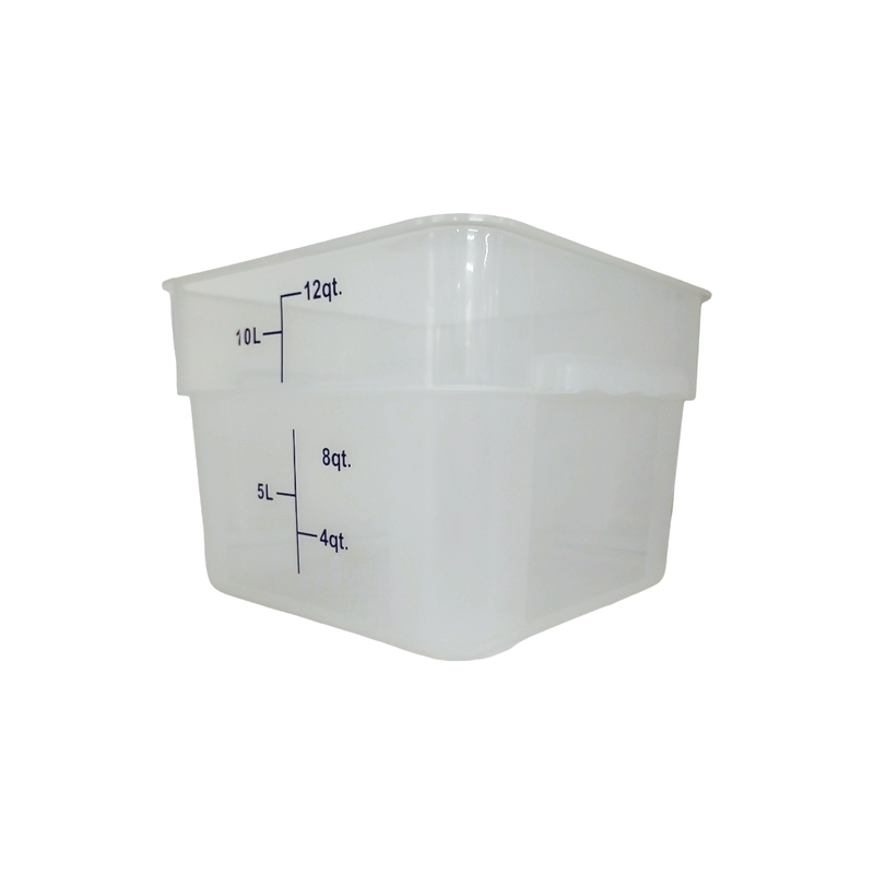 CONTENEDOR PP CUAD 12 QT TRANSLUCIDO
