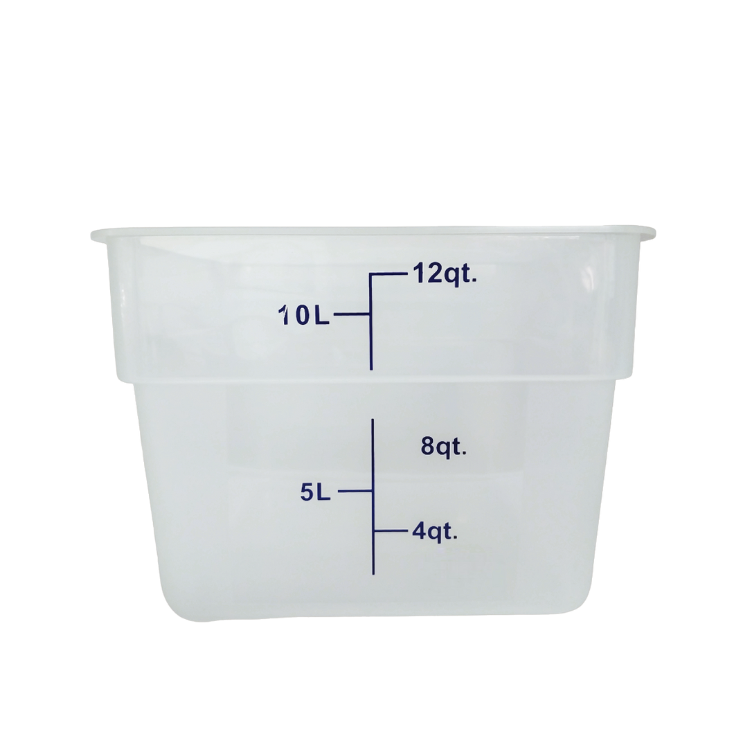 CONTENEDOR PP CUAD 12 QT TRANSLUCIDO