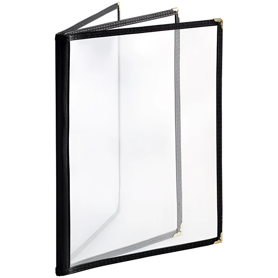 FORRO MENU 3 HOJAS 8.5x11" NEGRO