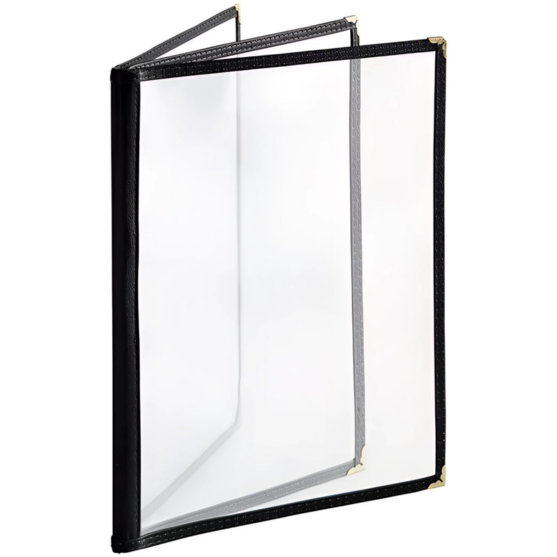 FORRO MENU 3 HOJAS 8.5x11" NEGRO