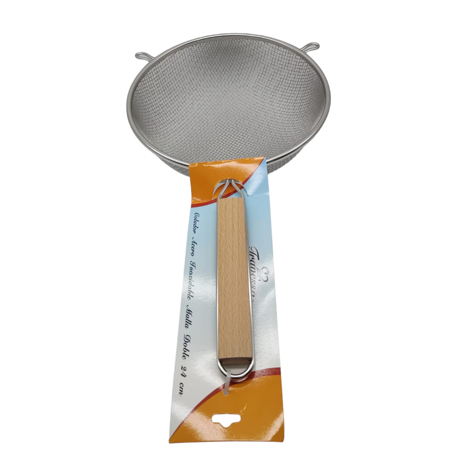 COLADERA DOBLE 24 CMS MGO MADERA