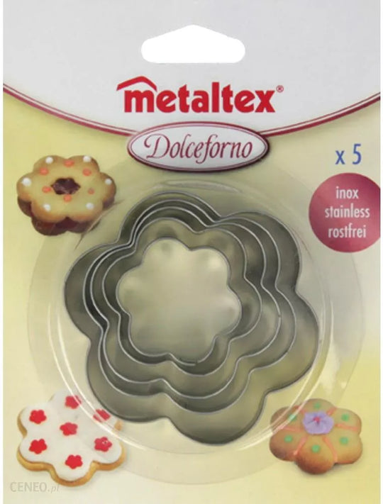 CORTADOR GALLETAS 5 PZ FLOR METALTEX