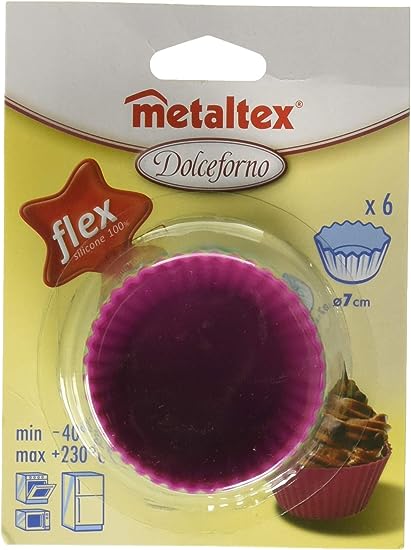 SET DE 6 MOLDES DE SILICON 07 CM METALTEX