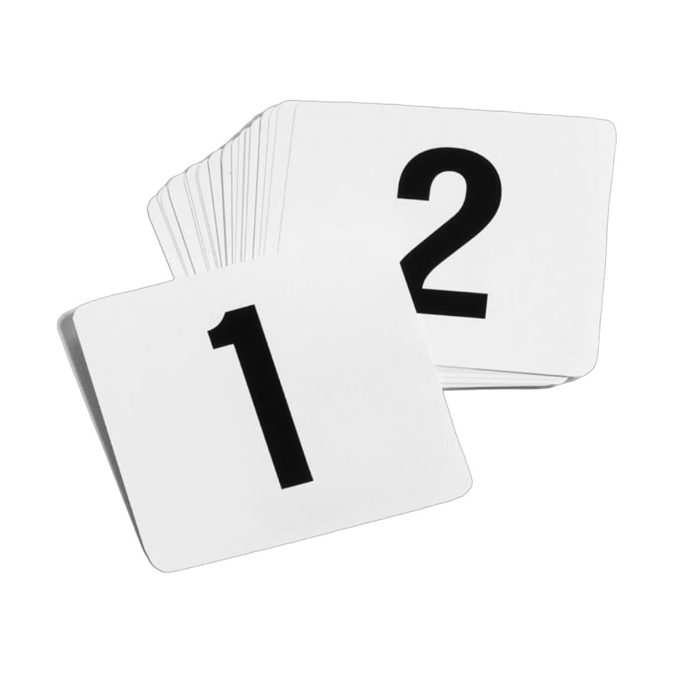 NUMEROS DE MESA 1-25 PLASTICO 4 X 4 PG
