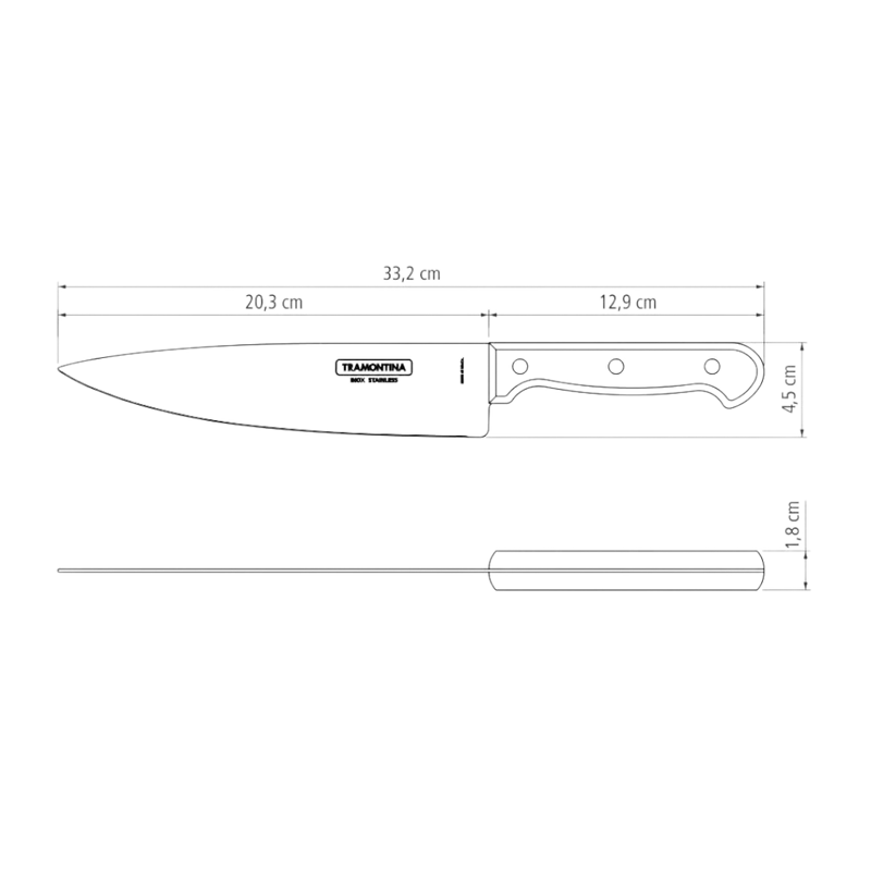 CUCHILLO COCINA 8" POLYWOOD